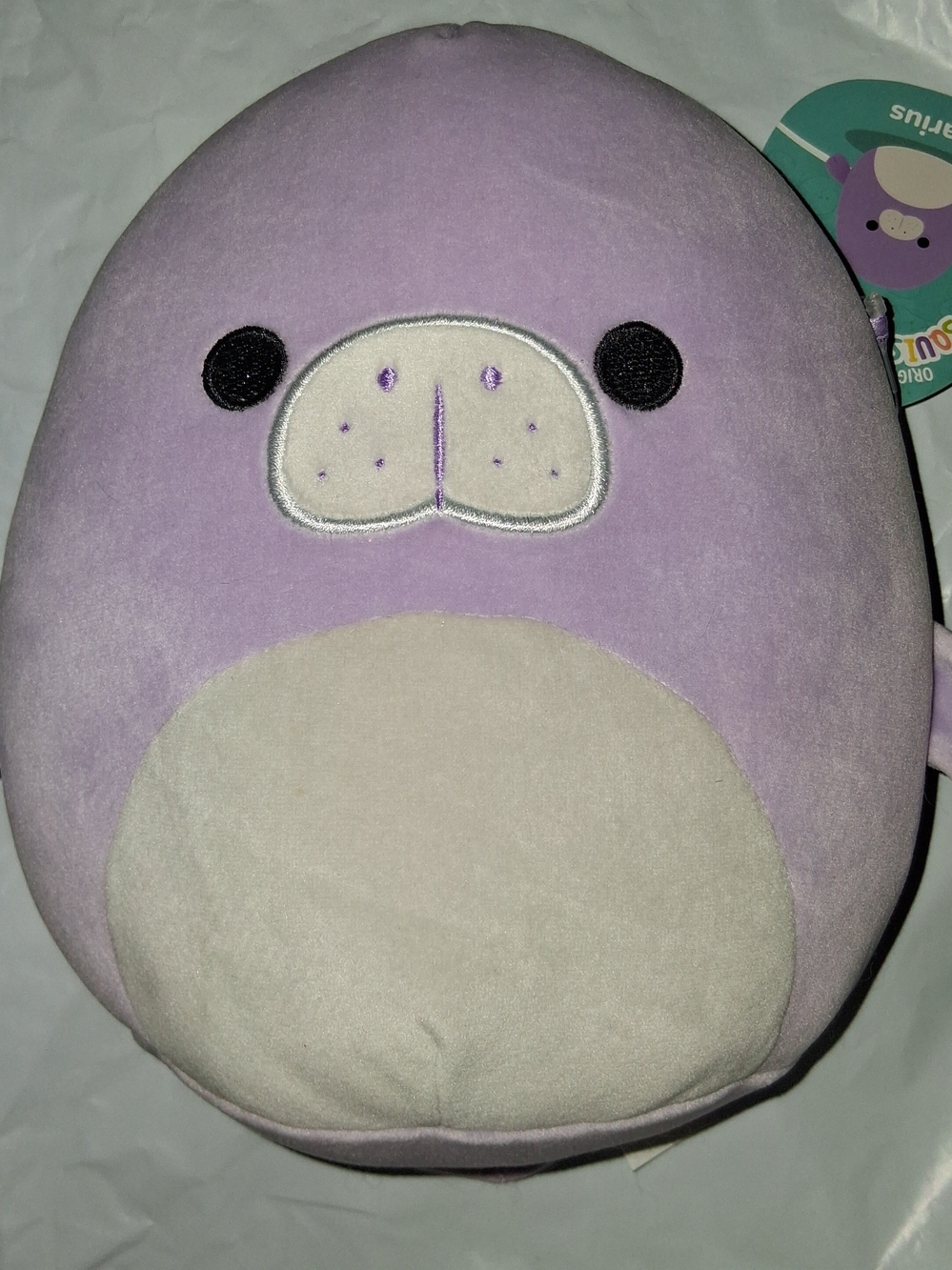 Squishmallows Sealife Marius The Manatee Purple Soft Stuffed Plush 7.5" NWT